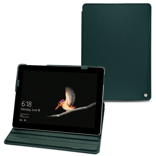 Lederschutzhülle Microsoft Surface GoVert séduisant ( Pantone #1d3c34 ) 