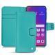 Oppo Find X leather case - Bleu fluo