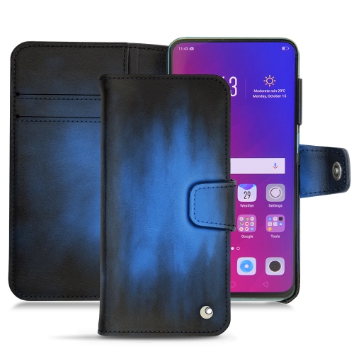 가죽 커버 Oppo Find XBleu Patine