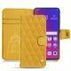 Housse cuir Oppo Find X - Jaune soulèu - Couture