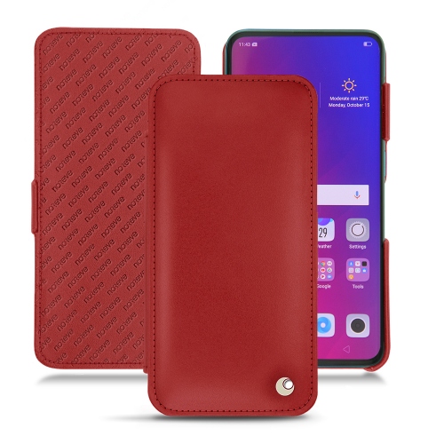 Lederschutzhülle Oppo Find XRouge ( Nappa - Pantone #d50032 ) 
