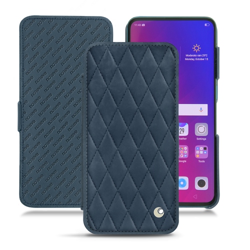 Lederschutzhülle Oppo Find XJean vintage - Couture ( Pantone #2f414f  ) 