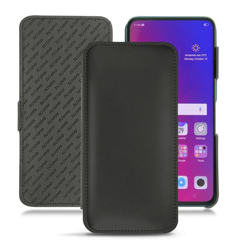 Oppo Find X leather case - Noir PU