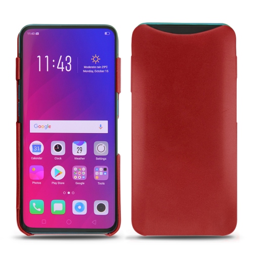 가죽 커버 Oppo Find XRouge ( Nappa - Pantone #d50032 ) 