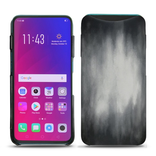 가죽 커버 Oppo Find XGris Patine