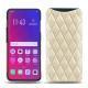 Oppo Find X leather cover - Blanc - Couture ( Bologna - White ) 