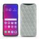 Oppo Find X leather cover - Gris - Couture ( Nappa - Pantone W428C ) 