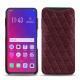 Oppo Find X leather cover - Lie de vin - Couture ( Pantone 5115C ) 