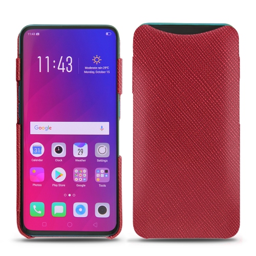 Lederschutzhülle Oppo Find XRouge passion ( Pantone #a6192e ) 