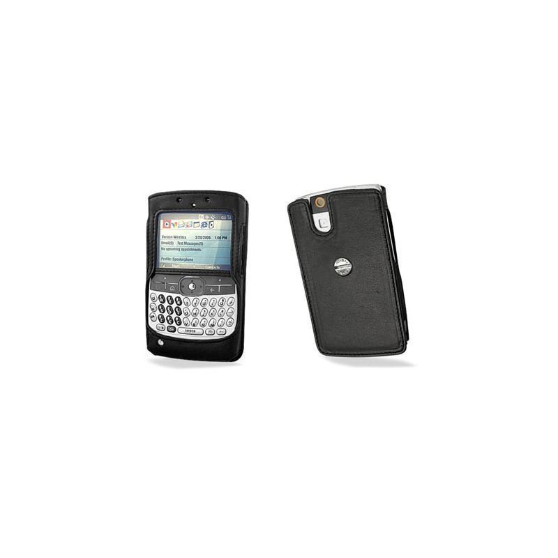 Astuccio in pelle Motorola Q  Design B - Noir ( Nappa - Black ) 