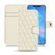 Housse cuir Huawei Mate 20 Pro - Blanc - Couture ( Bologna - White ) 
