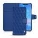 Housse cuir Huawei Mate 20 Pro - Bleu océan - Couture ( Nappa - Pantone 293C ) 