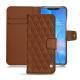 Custodia in pelle Huawei Mate 20 Pro - Marron - Couture ( Nappa - Pantone 1615C ) 