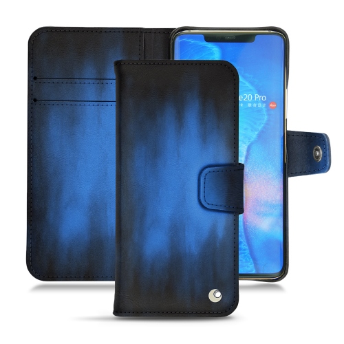 Custodia in pelle Huawei Mate 20 ProBleu Patine