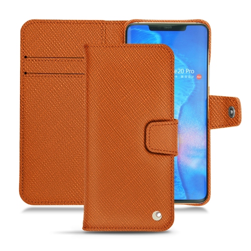 Huawei Mate 20 Pro leather covers and casesOrange vibrant ( Pantone #e36b39 ) 