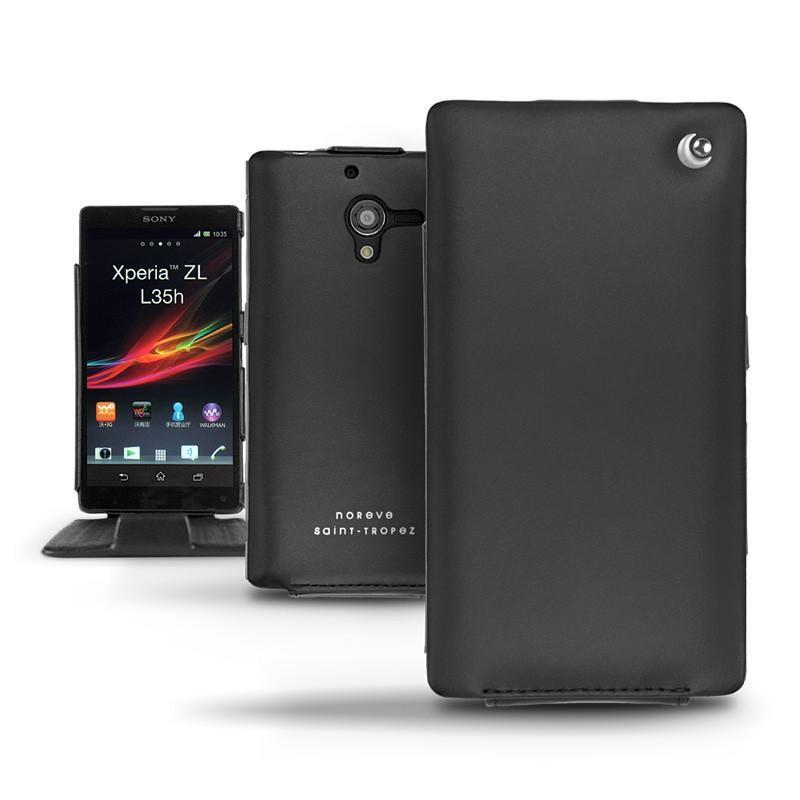 レザーケース Sony Xperia ZL  - Noir ( Nappa - Black ) 