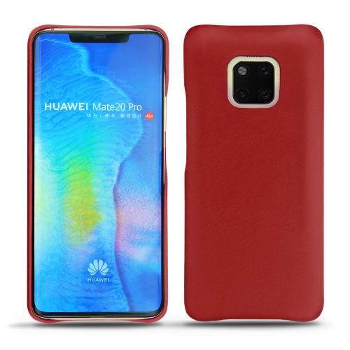 Protections haut de gamme - étui, housse, coque - pour Huawei Mate 20 Pro par NoreveRouge ( Nappa - Pantone #d50032 ) 