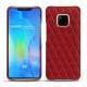 Huawei Mate 20 Pro leather cover - Rouge - Couture ( Nappa - Pantone 199C ) 