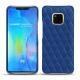 Coque cuir Huawei Mate 20 Pro - Bleu océan - Couture ( Nappa - Pantone 293C ) 