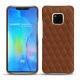 Coque cuir Huawei Mate 20 Pro - Marron - Couture ( Nappa - Pantone 1615C ) 