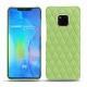 Coque cuir Huawei Mate 20 Pro - Vert olive - Couture ( Nappa - Pantone 578U ) 