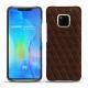 Huawei Mate 20 Pro leather cover - Châtaigne - Couture ( Pantone 476C ) 
