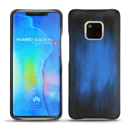 Huawei Mate 20 Pro leather covers and casesBleu Patine
