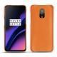 Lederschutzhülle OnePlus 6T - Orange ( Nappa - Pantone 1495U ) 