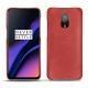 Coque cuir OnePlus 6T - Cerise vintage ( Pantone 185C ) 