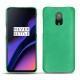 OnePlus 6T leather cover - Menthe vintage ( Pantone 562C ) 