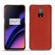 OnePlus 6T leather cover - Papaye ( Pantone 180C ) 
