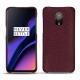 Lederschutzhülle OnePlus 6T - Lie de vin ( Pantone 5115C ) 