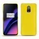 OnePlus 6T leather cover - Jaune fluo