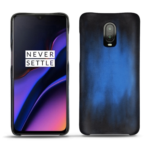 Protections (coques, étuis, housses) fabriquées main pour Oneplus 6T Bleu Patine