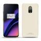가죽 커버 OnePlus 6T - Blanc PU