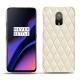 Funda de piel OnePlus 6T - Blanc - Couture ( Bologna - White ) 