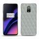 Custodia in pelle OnePlus 6T - Gris - Couture ( Nappa - Pantone W428C ) 