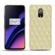 Lederschutzhülle OnePlus 6T - Beige - Couture ( Nappa - Pantone 7502C ) 