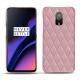 Lederschutzhülle OnePlus 6T - Rose - Couture ( Nappa - Pantone 2365C ) 
