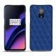 Funda de piel OnePlus 6T - Bleu océan - Couture ( Nappa - Pantone 293C ) 