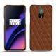 가죽 커버 OnePlus 6T - Marron - Couture ( Nappa - Pantone 1615C ) 