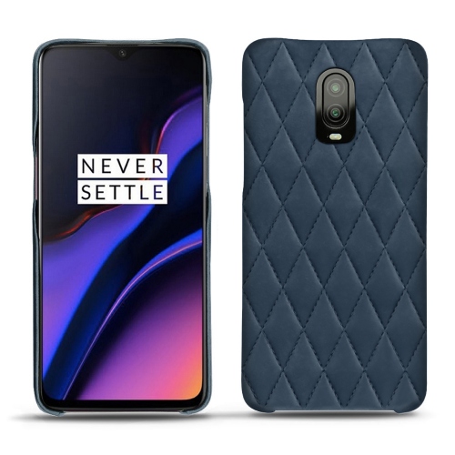 Funda de piel OnePlus 6TJean vintage - Couture ( Pantone #2f414f  ) 