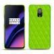 OnePlus 6T leather cover - Vert fluo - Couture