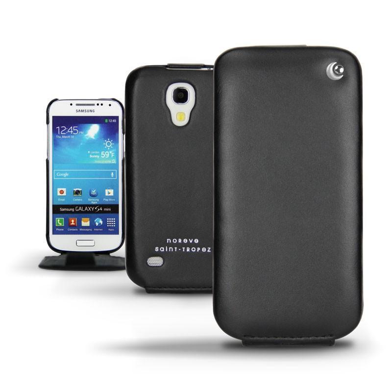 Funda de piel Samsung GT-i9190 Galaxy S4 mini  - Noir ( Nappa - Black ) 