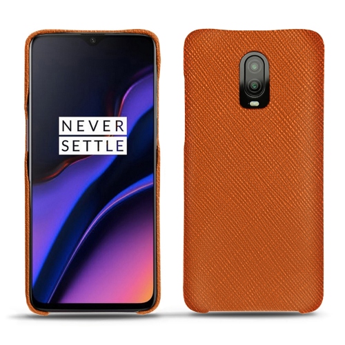 Capa em pele OnePlus 6TOrange vibrant ( Pantone #e36b39 ) 