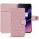 Custodia in pelle OnePlus 6T - Rose - Couture ( Nappa - Pantone 2365C ) 