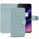 レザーケース OnePlus 6T - Bleu ciel - Couture ( Nappa - Pantone 277C ) 