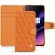OnePlus 6T leather case - Orange - Couture ( Nappa - Pantone 1495U ) 