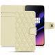 Capa em pele OnePlus 6T - Ivoire - Couture ( Sleek P C12 - White ) 