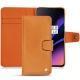 Lederschutzhülle OnePlus 6T - Mandarine vintage ( Pantone 165C ) 